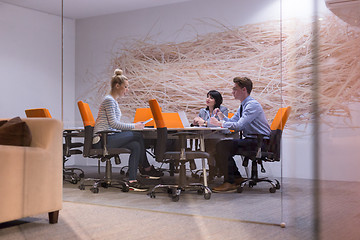 Image showing Business Team At A Meeting at modern office building