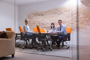 Image showing Business Team At A Meeting at modern office building