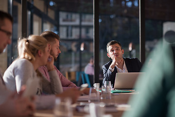 Image showing Business Team At A Meeting at modern office building