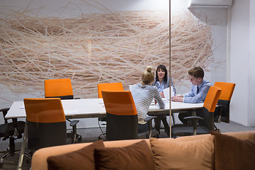 Image showing Business Team At A Meeting at modern office building