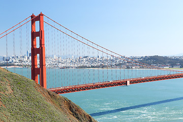 Image showing view of golden gate bridge over san francisco bay