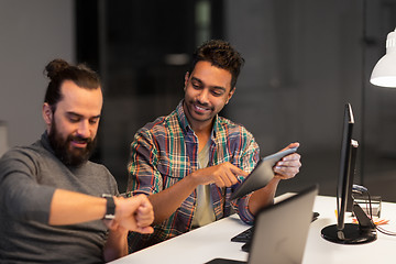 Image showing creative team with tablet pc working at office