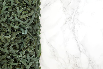 Image showing Spirulina Tagliatelle Pasta