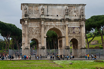 Image showing ROME, ITALY - APRILL 21, 2019: View to the Constantine Arch