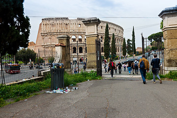 Image showing ROME, ITALY - APRILL 21, 2019: View to the Colosseum