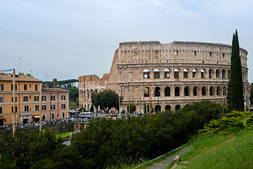 Image showing ROME, ITALY - APRILL 21, 2019: View to the Colosseum