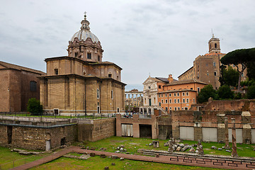 Image showing ROME, ITALY - APRILL 21, 2019: View to the Capitoline Hills