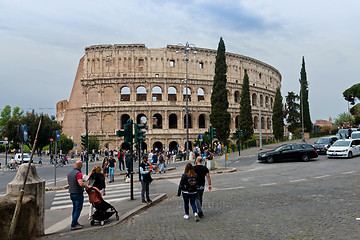 Image showing ROME, ITALY - APRILL 21, 2019: View to the Colosseum