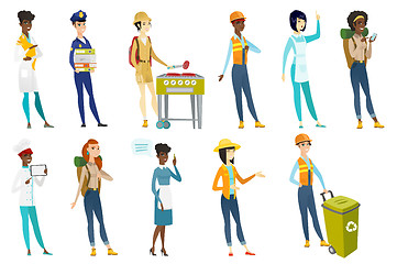 Image showing Professional women vector illustrations set.