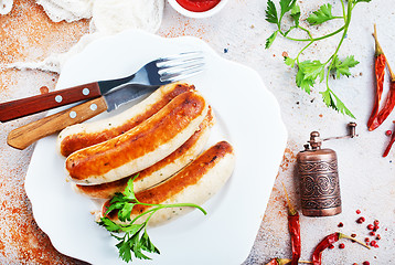 Image showing fried sausages