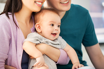 Image showing happy family with baby boy at home