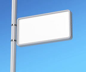 Image showing Blank billboard attached on column