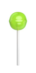 Image showing Green lollipop on white background
