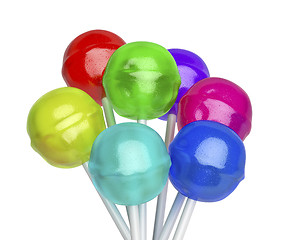 Image showing Group of colorful lollipops