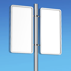 Image showing Two blank billboards