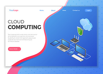 Image showing Cloud Computing Technology Isometric