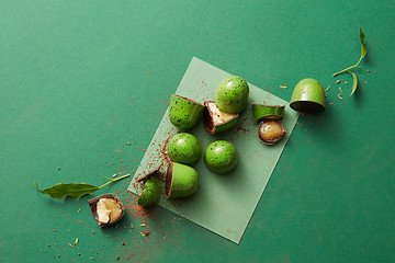 Image showing candy green chocolate