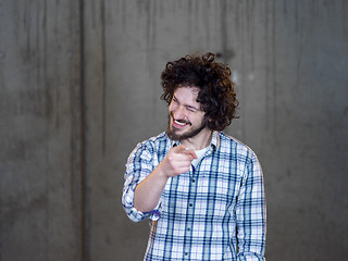 Image showing portrait of young male architect on construction site