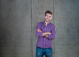 Image showing portrait of young male architect on construction site