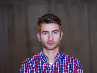 Image showing portrait of young male architect on construction site