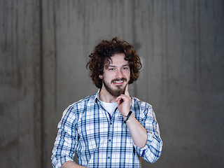 Image showing portrait of young male architect on construction site