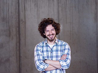 Image showing portrait of young male architect on construction site