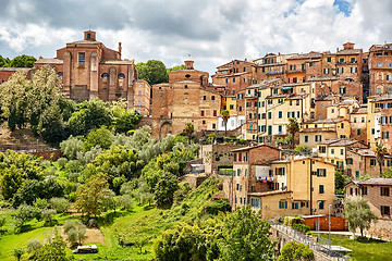 Image showing Panoramic view of Siena, Italy