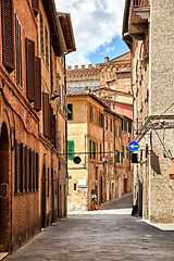 Image showing Street view of Siena, Italy