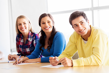 Image showing group of teenage students at school classroom