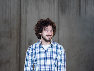 Image showing portrait of young male architect on construction site