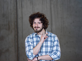 Image showing portrait of young male architect on construction site