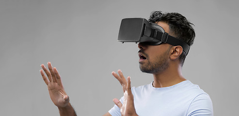 Image showing man in virtual reality headset or vr glasses