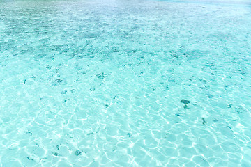 Image showing turquoise sea water of tropical lagoon