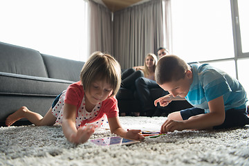 Image showing young couple spending time with kids