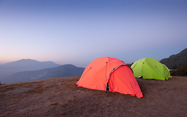 Image showing Tents for group camping