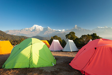 Image showing Tents for group camping