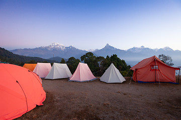 Image showing Tents for group camping