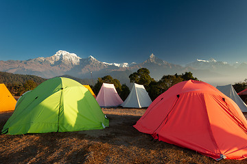 Image showing Tents for group camping