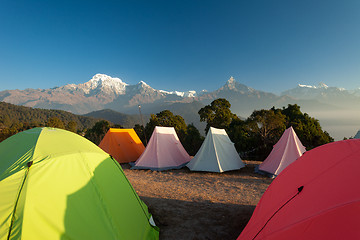 Image showing Tents for group camping