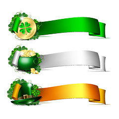 Image showing Patricks Day banners.