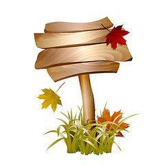 Image showing Autumn wooden sign