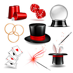 Image showing Magician symbol set