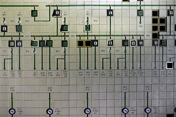 Image showing Old Control panel with russian symbols