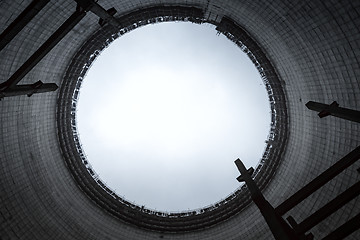 Image showing Cooling Tower of Reactor Number 5 In at Chernobyl Nuclear Power Plant, 2019