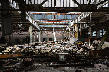 Image showing Damaged Roof in Jupiter Factory, Chernobyl Exclusion Zone 2019