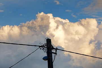 Image showing Photo of the sky with clouds