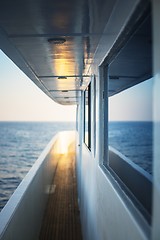 Image showing Corridor of luxury yacht