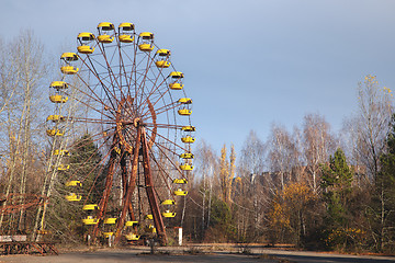 Image showing Ferris wheel of Pripyat ghost town 2019