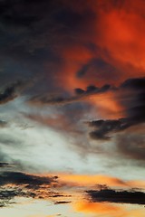 Image showing Photo of the sky with clouds