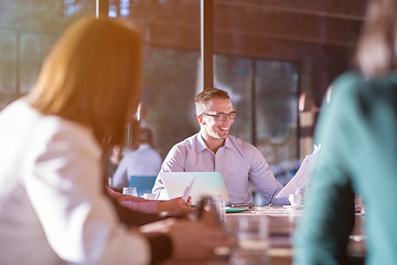 Image showing young business team on meeting at office